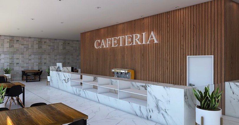 Projeto de Interior - Livraria e Cafeteria - por Menegais Arquitetura